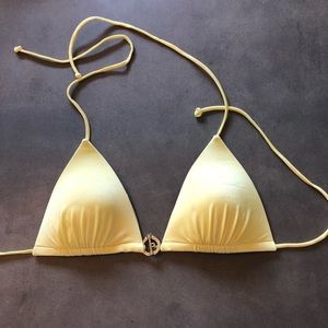 Yellow push up VS bikini top